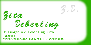 zita deberling business card